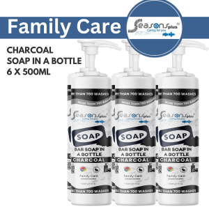 Bar Soap in a bottle Charcoal 6X500ML
