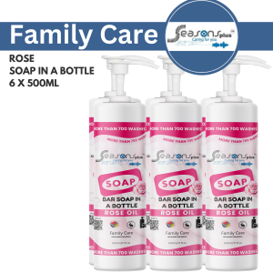 Bar Soap in a bottle Rose 6X500ML